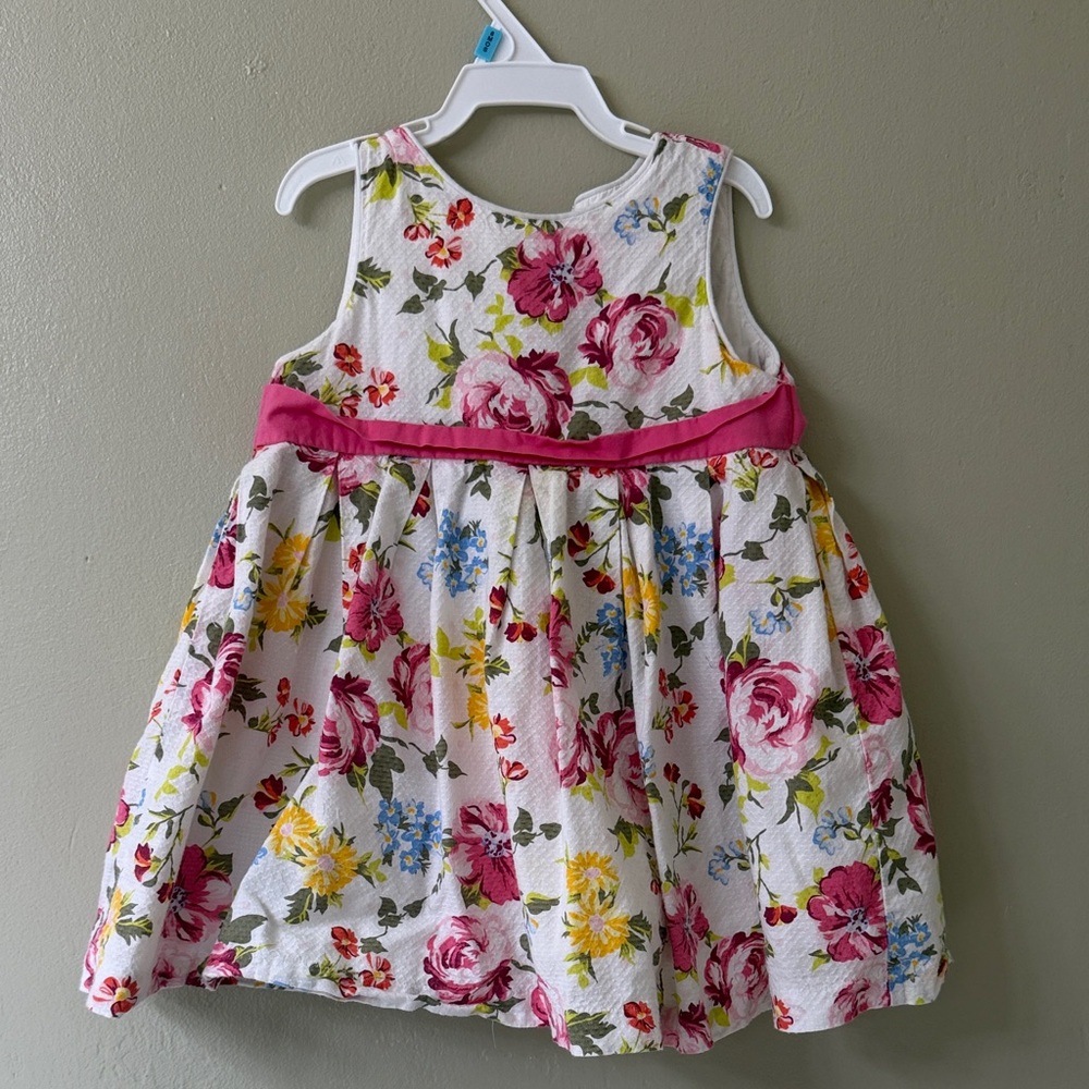 Place Floral Kids Dress with Pink and Yellow